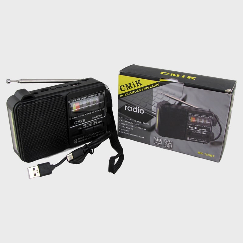 Радиоприёмник MK-153BT (FM,AM,SW1-6) аккумулятор, фонарь
