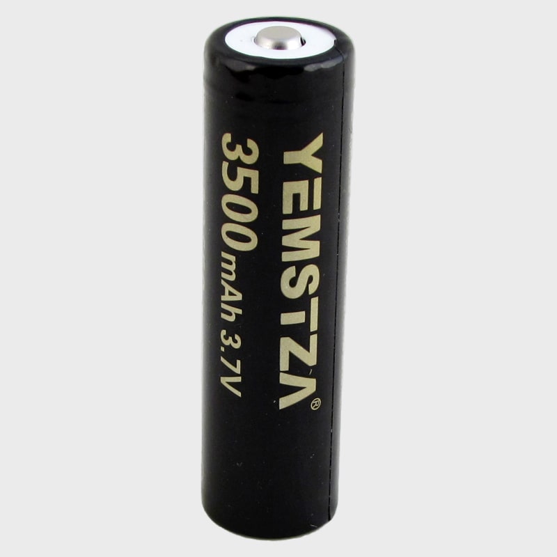 Аккумулятор 18650 3500mA Yemstza 10A бытовые черные  (47gr)