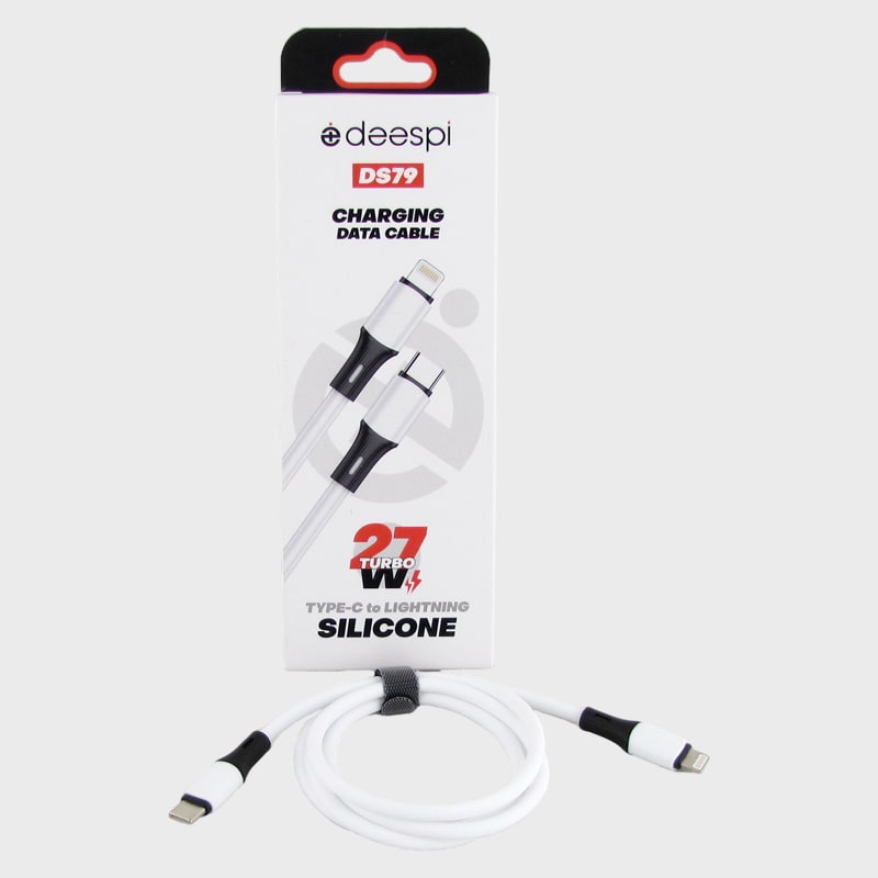 Кабель TYPE-C - LIGHTNING 1м DS-79B белый 27W силиконовый в коробке