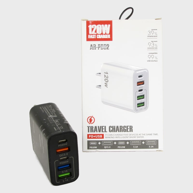 Сетевое зарядное устройство JY-2555 2USB QC3.0 + 2PD 120W ??