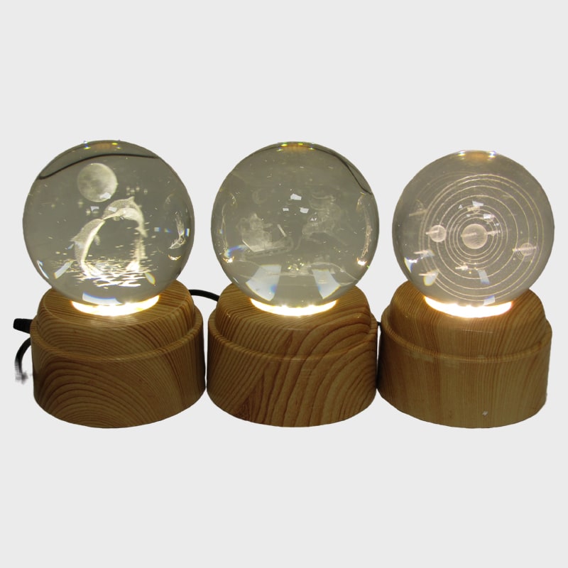 Светильник настольный шар 8 см (Космос) 2504 крутящийся сподсветкой