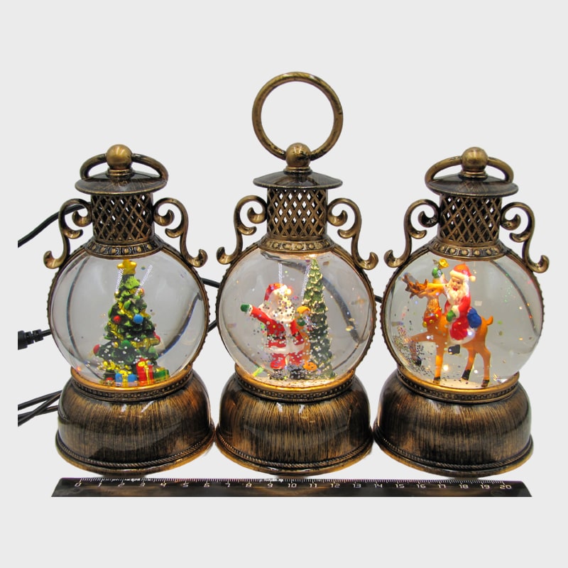 Новогодний фонарь  малый A-21 (лампа) 16см 