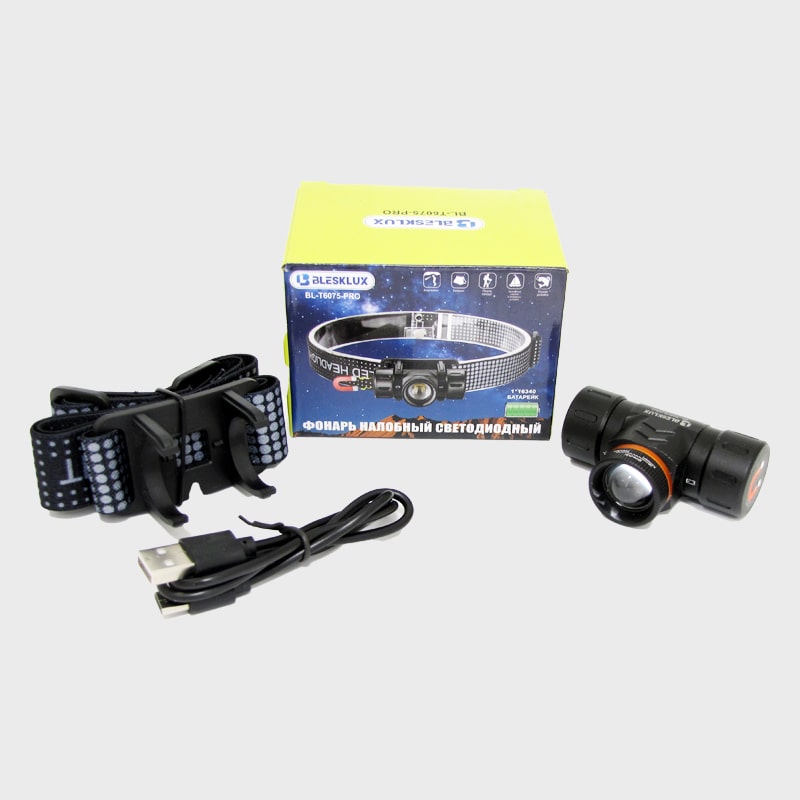 Фонарь налобный BL-T6075-P70 PRO с магнитом