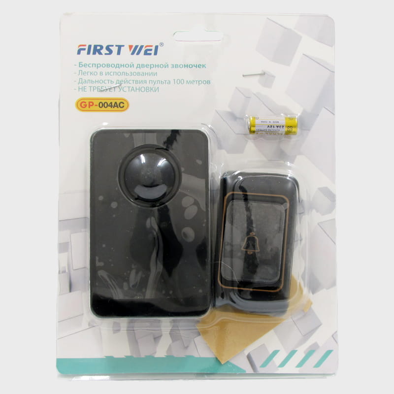Звонок беспроводной сетевой 004 (GP-004AC) черный (22 мелодии)
