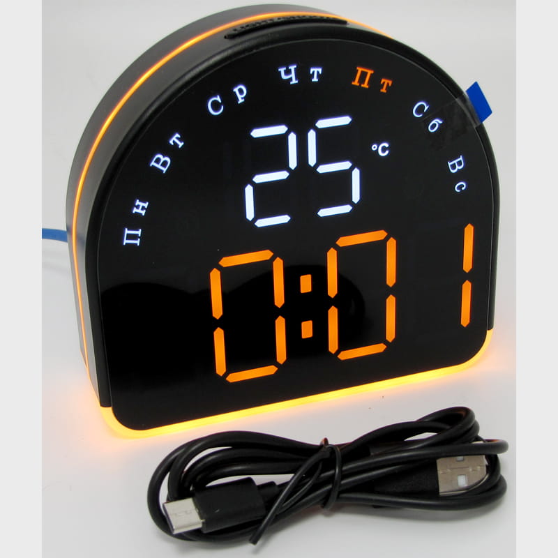 Часы-будильник электронные GH-5522 (оранжевые цифры)