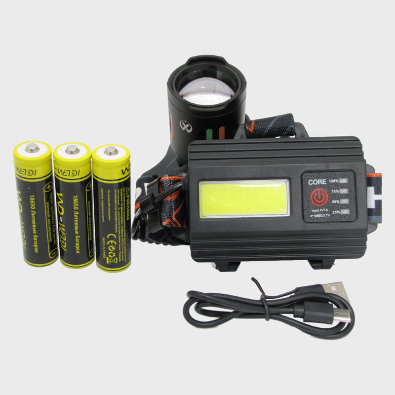 Фонарь налобный WT-3(T62)-TG 3 режима