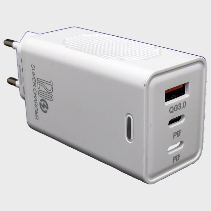 Сетевое зарядное устройство 5V 2,4A 1USB+2PD 67+67W AR-PD34 белый 3,0 быстрая зарядка