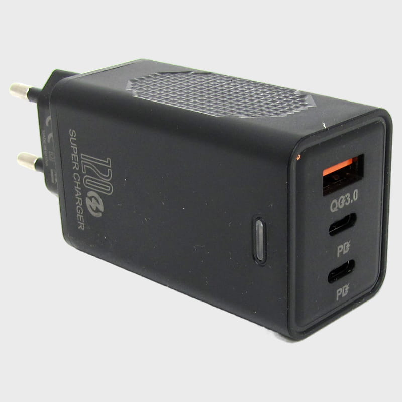 Сетевое зарядное устройство 5V 2,4A 1USB+2PD 67+67W AR-PD34 черный 3,0 быстрая зарядка