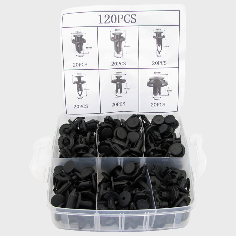 Набор клипс автомобильных 120 шт.