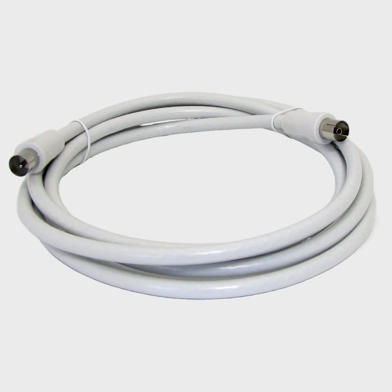 Кабель антенный TV-03 (ТВ гнездо - ТВ штекер) 2м белый