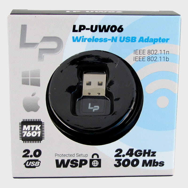 Адаптер USB-WiFi LP-UW06 (чип MKT7601) 300Mbps/2,4GHz